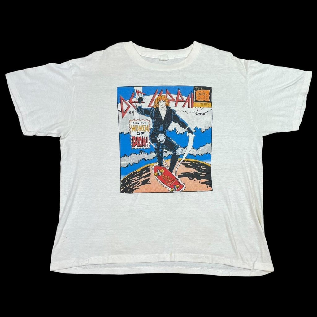 Sportswear Vintage 80s Def Leppard Hysteria Band Tour Shirt Adult Xl